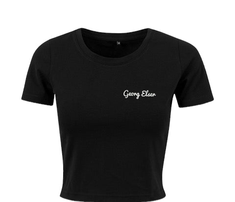 Black Drop Cropped Top